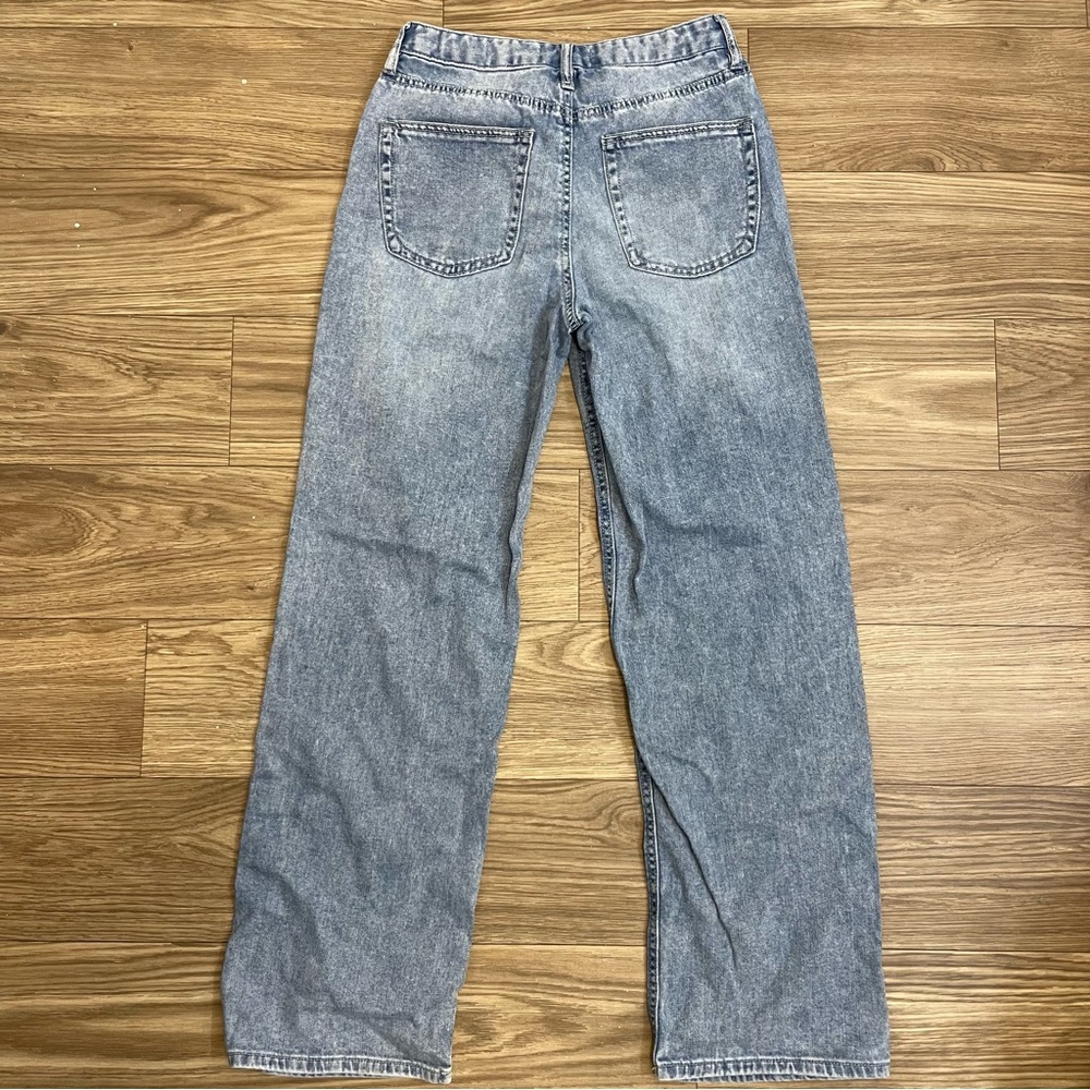 OAT New York High Rise Wide Leg Light Wash Cloud Luxe Denim Jeans - Picture 11 of 12